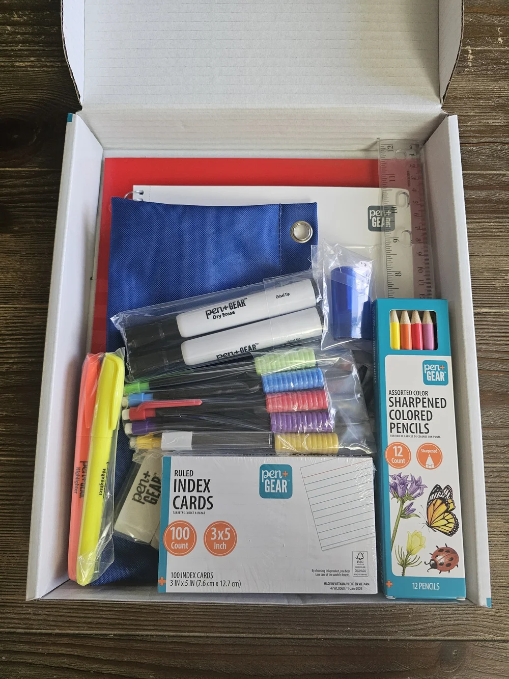 Kids School List Kit - Blue